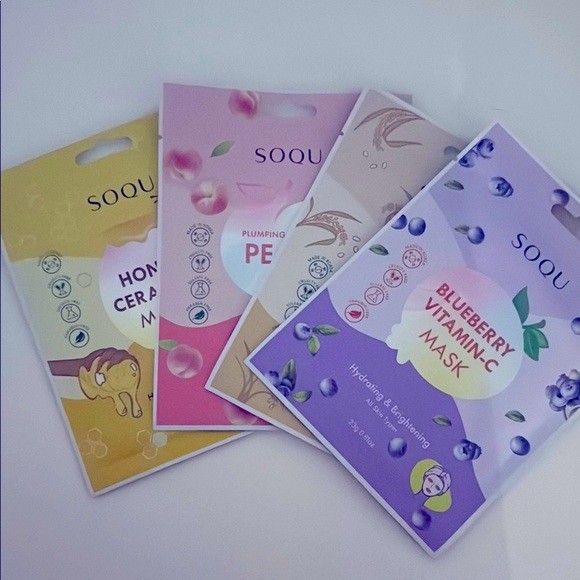SOQU Skincare Mask Set of 4for all skin types
